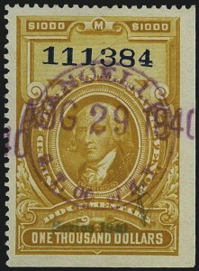 Sale 1110, Lot 1329, Documentary, Cont. (Scott R282a-R286)