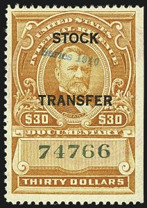 Sale 1110, Lot 1420, Stock Transfer (Scott RD12-RD66)