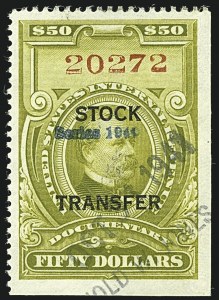 Sale 1110, Lot 1422, Stock Transfer (Scott RD12-RD66)