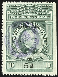 Sale 1110, Lot 1433, Stock Transfer, Cont. (Scott RD67-RD161)