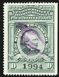 Sale 1110, Lot 1447, Stock Transfer, Cont. (Scott RD67-RD161)