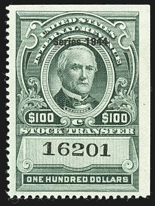 Sale 1110, Lot 1448, Stock Transfer, Cont. (Scott RD183-RD208C)