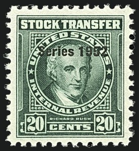 Sale 1110, Lot 1474, Stock Transfer, Cont. (Scott RD367-RD372 and Balances)