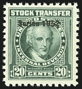 Sale 1110, Lot 1475, Stock Transfer, Cont. (Scott RD367-RD372 and Balances)