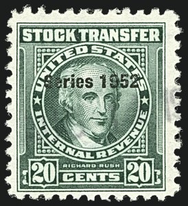 Sale 1110, Lot 1476, Stock Transfer, Cont. (Scott RD367-RD372 and Balances)