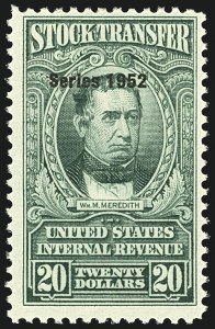 Sale 1110, Lot 1481, Stock Transfer, Cont. (Scott RD367-RD372 and Balances)