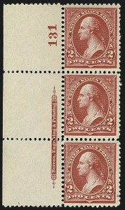 Sale 1111, Lot 167, 1894 Unwatermarked Bureau Issue (Scott 246-263)