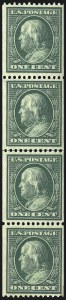 Sale 1111, Lot 287, 1908-10 Washington-Franklin Coils (Scott 348-356)