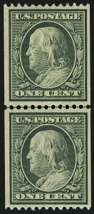 Sale 1111, Lot 292, 1908-10 Washington-Franklin Coils (Scott 348-356)