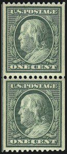 Sale 1111, Lot 293, 1908-10 Washington-Franklin Coils (Scott 348-356)
