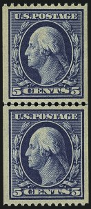 Sale 1111, Lot 301, 1908-10 Washington-Franklin Coils (Scott 348-356)
