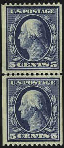 Sale 1111, Lot 302, 1908-10 Washington-Franklin Coils (Scott 348-356)