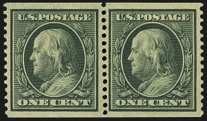 Sale 1111, Lot 305, 1908-10 Washington-Franklin Coils (Scott 348-356)
