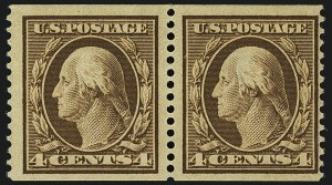 Sale 1111, Lot 308, 1908-10 Washington-Franklin Coils (Scott 348-356)