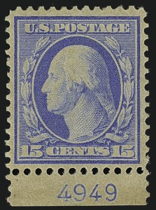Sale 1111, Lot 330, 1909 Bluish Paper Issue (Scott 357-366)