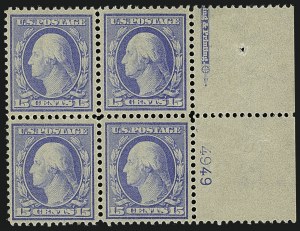 Sale 1111, Lot 332, 1909 Bluish Paper Issue (Scott 357-366)