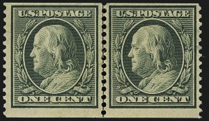 Sale 1111, Lot 362, 1910-13 Washington-Franklin Coils (Scott 385-396)
