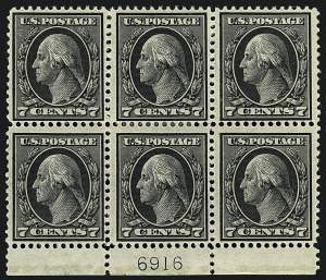 Sale 1111, Lot 405, 1912-14 Washington-Franklin Issue (Scott 405-423)