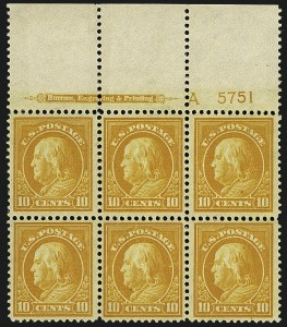 Sale 1111, Lot 413, 1912-14 Washington-Franklin Issue (Scott 405-423)