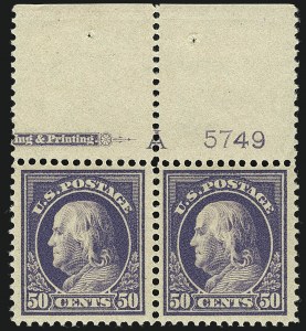 Sale 1111, Lot 423, 1912-14 Washington-Franklin Issue (Scott 405-423)
