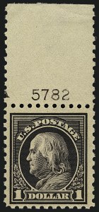 Sale 1111, Lot 505, 1913-15 Washington-Franklin Issues, Cont. (Scott 449-461)