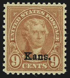 Sale Number 1111, Lot Number 677, 1929 Kansas-Nebraska Issue (Scott 658-679)