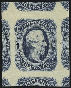 Sale 1111, Lot 870, Confederate States Superb Unused Singles