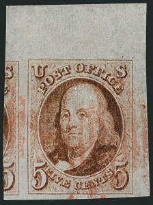 Sale 1115, Lot 2002, 5c 1847 Issue, Off-Cover (Scott 1)
