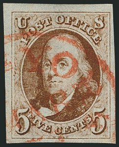Sale 1115, Lot 2011, 5c 1847 Issue, Off-Cover (Scott 1)