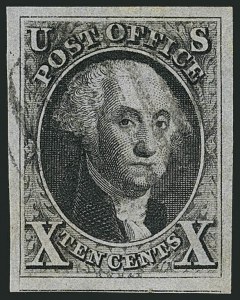 Sale 1115, Lot 2032, 10c 1847 Issue, Off-Cover (Scott 2)