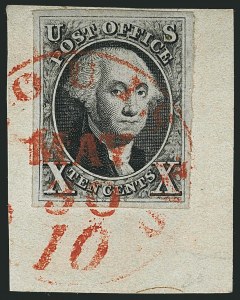 Sale 1115, Lot 2034, 10c 1847 Issue, Off-Cover (Scott 2)