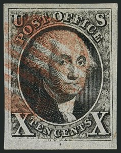 Sale 1115, Lot 2035, 10c 1847 Issue, Off-Cover (Scott 2)