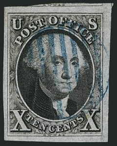 Sale 1115, Lot 2036, 10c 1847 Issue, Off-Cover (Scott 2)