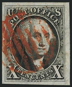 Sale 1115, Lot 2038, 10c 1847 Issue, Off-Cover (Scott 2)