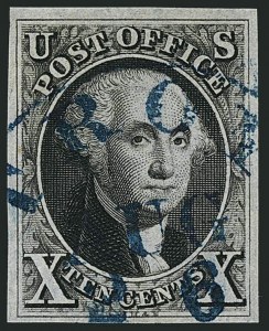 Sale 1115, Lot 2041, 10c 1847 Issue, Off-Cover (Scott 2)