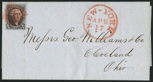 Sale 1115, Lot 2053, 10c 1847 Issue, On-Cover (Scott 2)