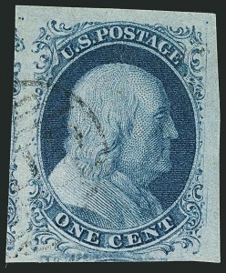 Sale 1115, Lot 2057, 1c 1851-56 Issue (Scott 6-8)