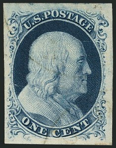 Sale 1115, Lot 2063, 1c 1851-56 Issue (Scott 6-8)