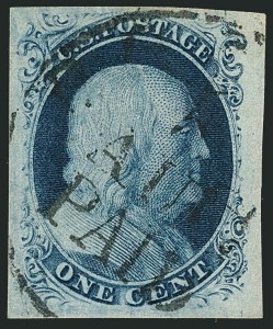 Sale 1115, Lot 2064, 1c 1851-56 Issue (Scott 6-8)