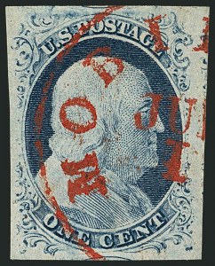 Sale 1115, Lot 2077, 1c 1851-56 Issue, cont. (Scott 8A-9)