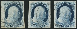 Sale 1115, Lot 2078, 1c 1851-56 Issue, cont. (Scott 8A-9)