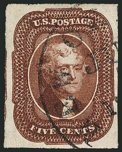 Sale Number 1115, Lot Number 2100, 5c 1851-56 Issue (Scott 12)