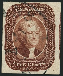 Sale 1115, Lot 2106, 5c 1851-56 Issue (Scott 12)