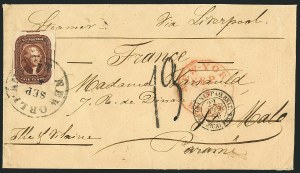 Sale 1115, Lot 2108, 5c 1851-56 Issue (Scott 12)