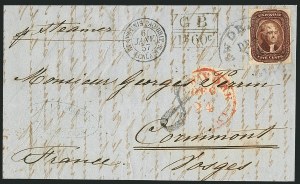 Sale 1115, Lot 2109, 5c 1851-56 Issue (Scott 12)