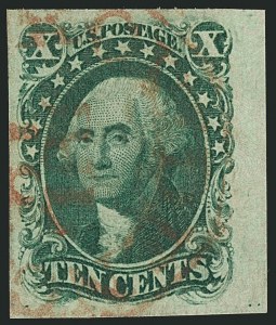 Sale 1115, Lot 2113, 10c 1851-56 Issue (Scott 13-14)