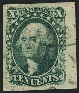 Sale 1115, Lot 2118, 10c 1851-56 Issue (Scott 13-14)