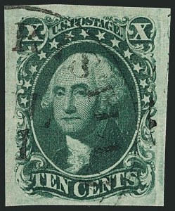 Sale 1115, Lot 2119, 10c 1851-56 Issue (Scott 13-14)