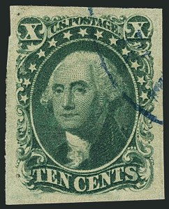 Sale 1115, Lot 2121, 10c 1851-56 Issue (Scott 13-14)