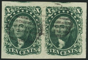 Sale 1115, Lot 2126, 10c 1851-56 Issue (Scott 13-14)